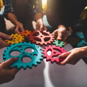 Teamwork - cogs working together Teamwork - cogs working together