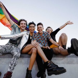 Young Queer People Celebrating Gay Pride Young Queer People Celebrating Gay Pride